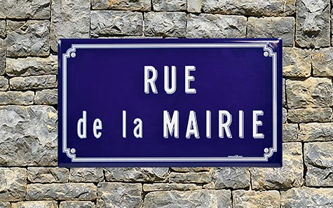 Plaque de rue aluminium laqué